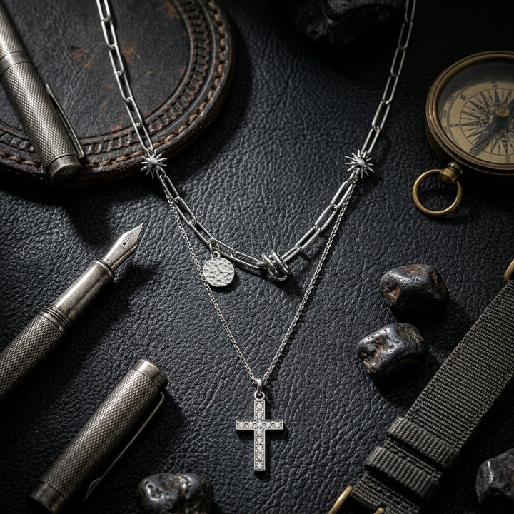 Valor Cross Layers Necklace