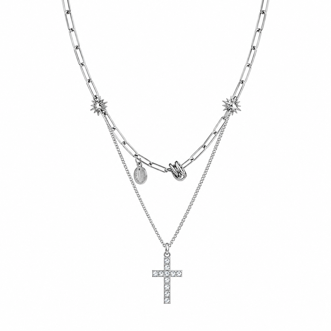 Valor Cross Layers Necklace | Salty