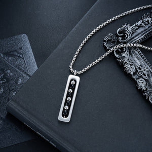 Obsidian Pulse Pendant Necklace - Black | Salty