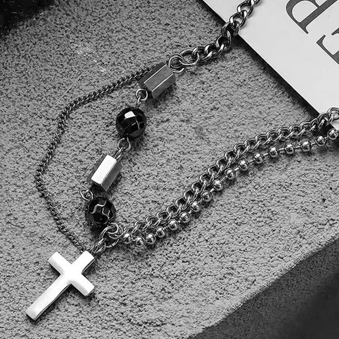 Eterna Cross Layered Necklace | Salty