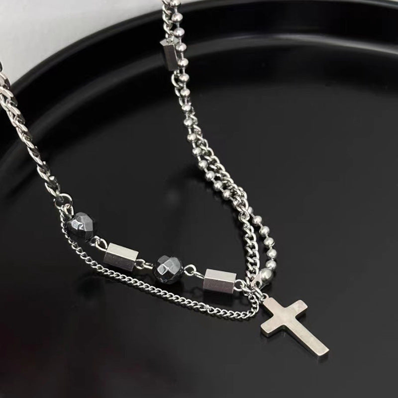 Eterna Cross Layered Necklace | Salty