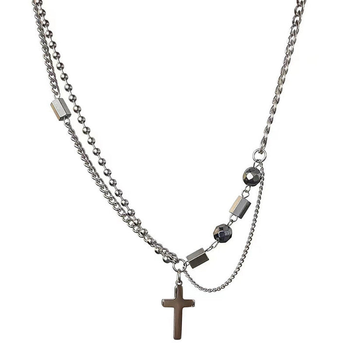 Eterna Cross Layered Necklace | Salty