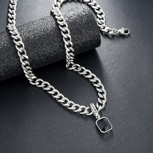 Black Rhinestone Necklace | Salty