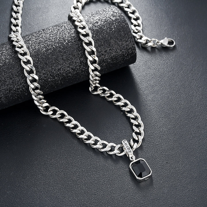 Black Rhinestone Necklace