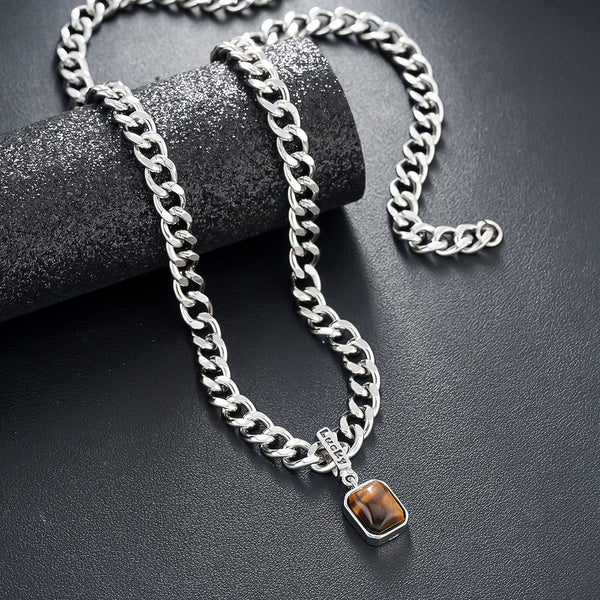 Maverick Tiger Eye Cuban Necklace
