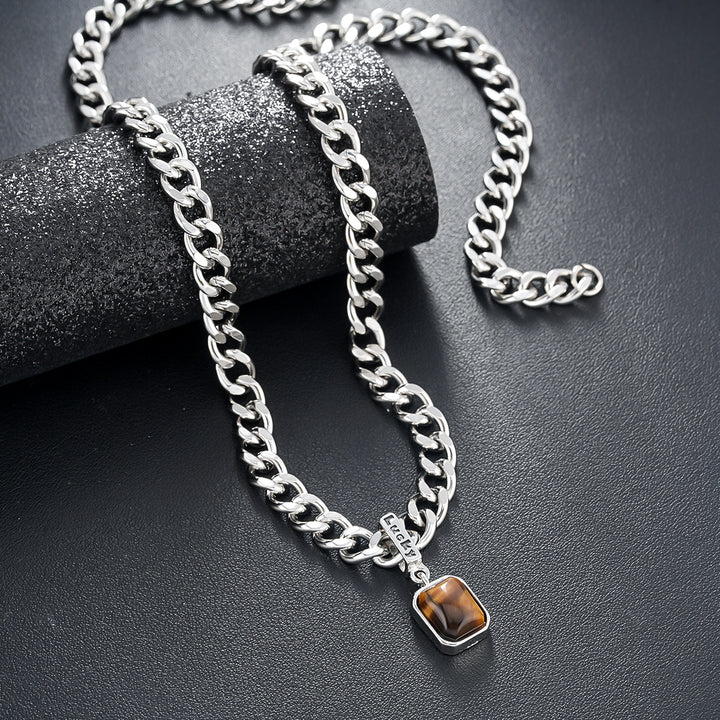 Maverick Tiger Eye Cuban Necklace