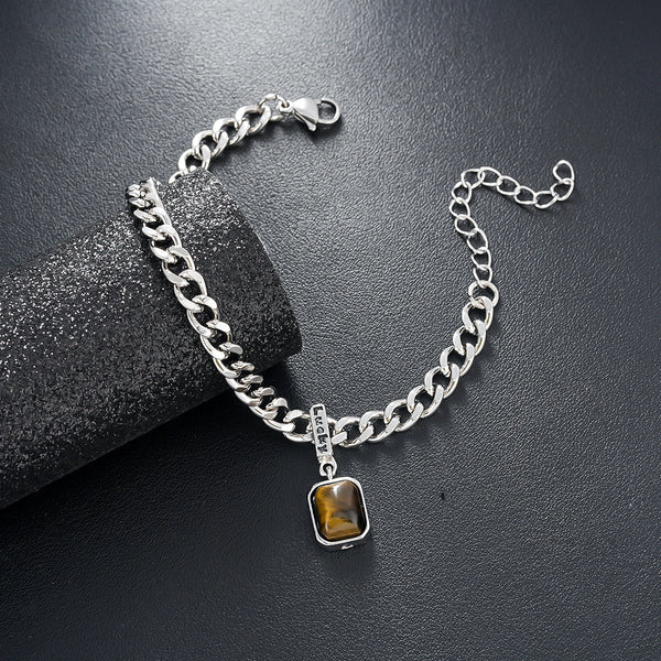 Maverick Tiger Eye Cuban Necklace