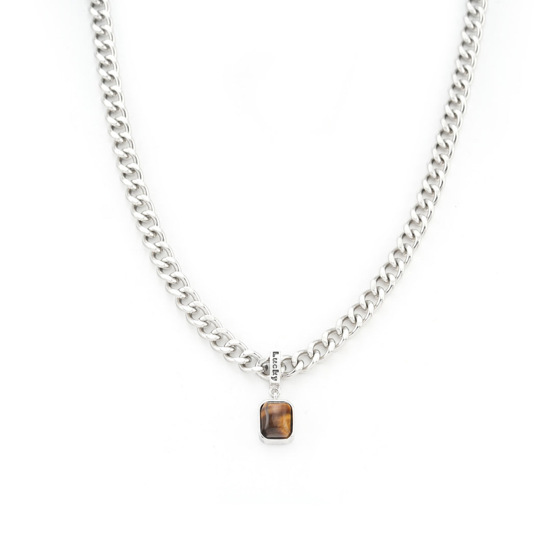 Maverick Tiger Eye Cuban Necklace