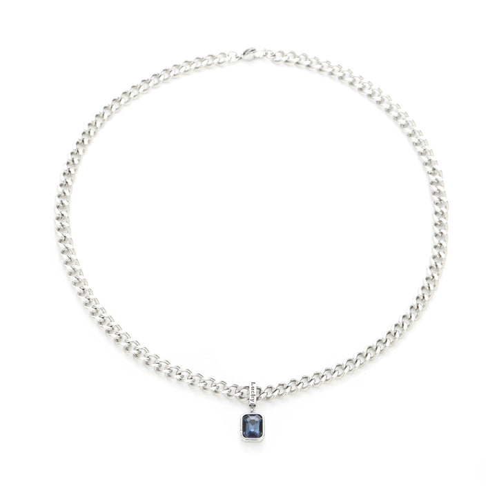 Caspian Blue Stone Cuban Necklace | Salty