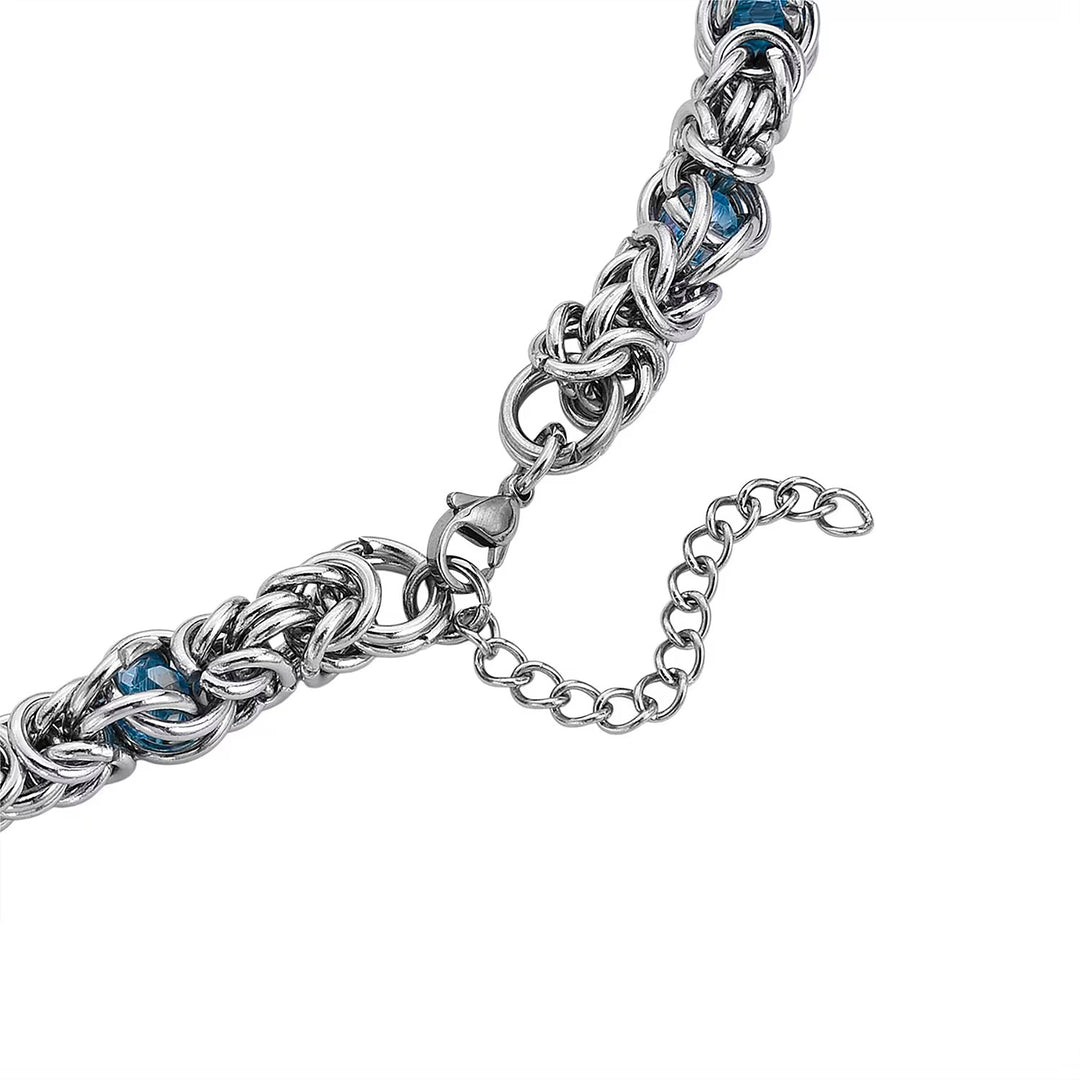 Lantern Weave Necklace- Blue