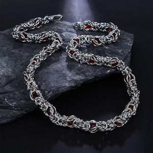 Lantern Weave Necklace- Red | Salty