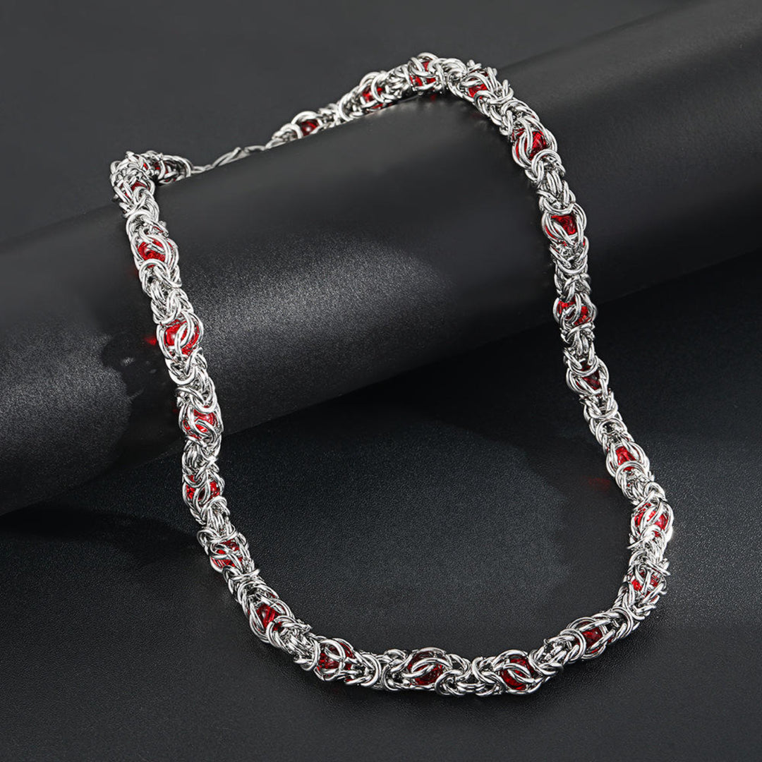 Lantern Weave Necklace- Red