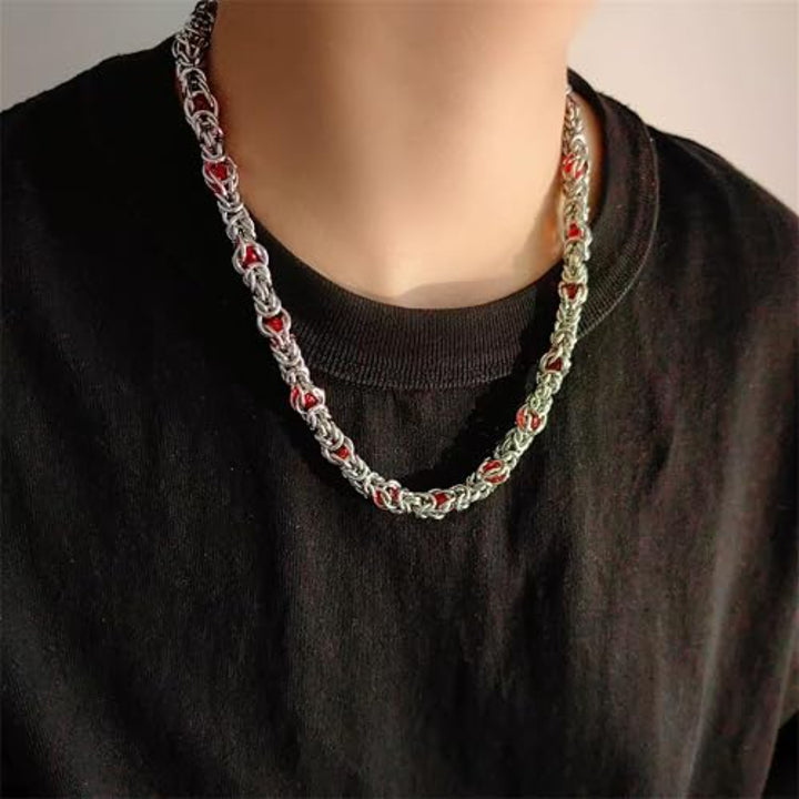 Lantern Weave Necklace- Red