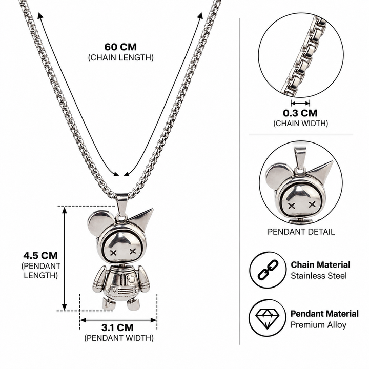 Cosmic Scout Spaceman Necklace