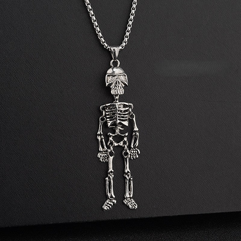 Cryptwalker Skull &amp; Bones Necklace