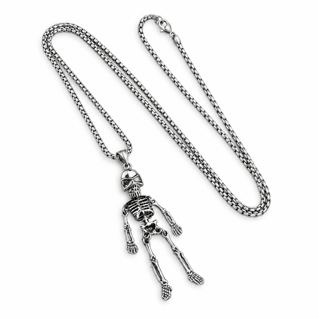 Cryptwalker Skull &amp; Bones Necklace