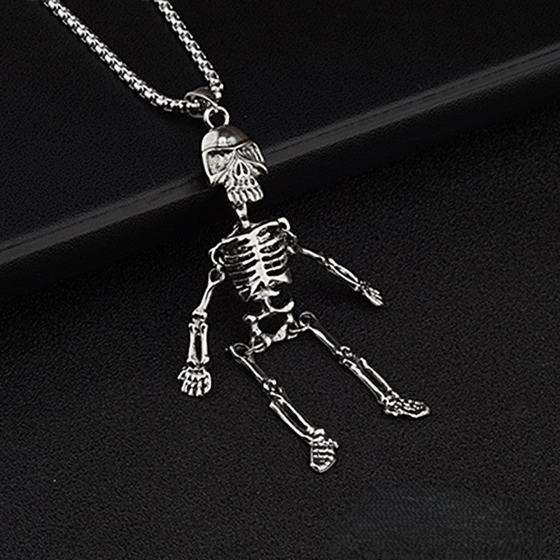 Cryptwalker Skull &amp; Bones Necklace
