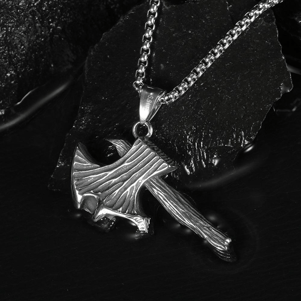 Reaper Skull Axe Necklace