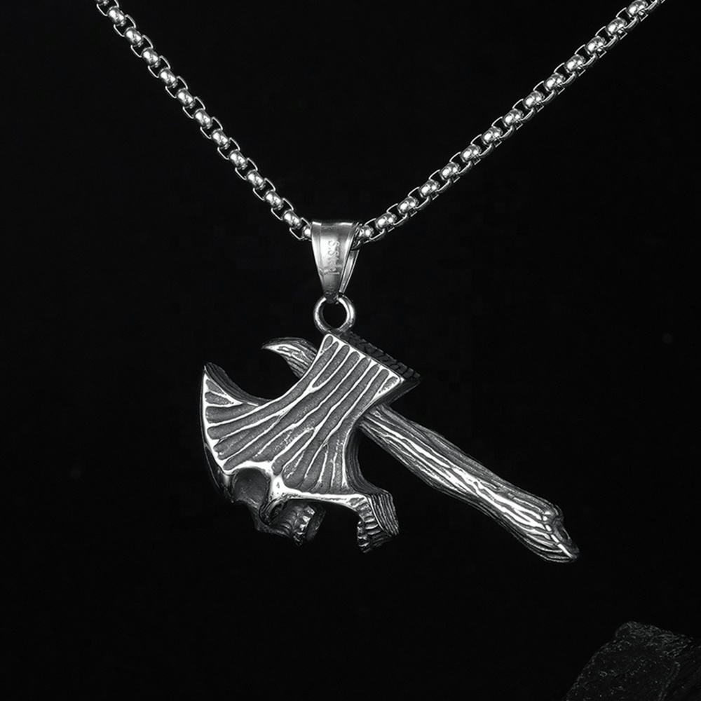 Reaper Skull Axe Necklace