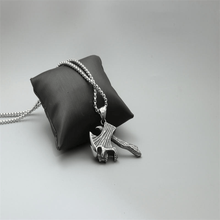 Reaper Skull Axe Necklace