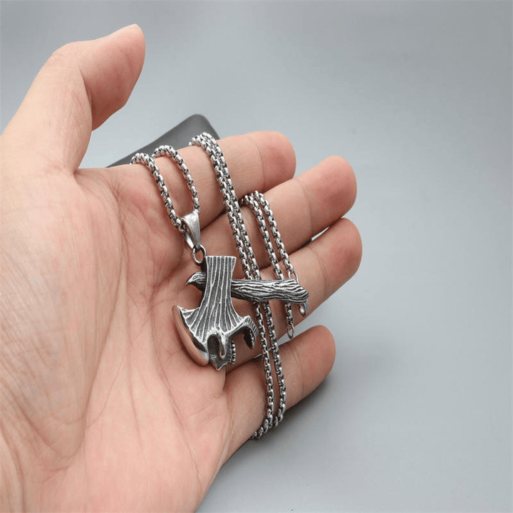 Reaper Skull Axe Necklace
