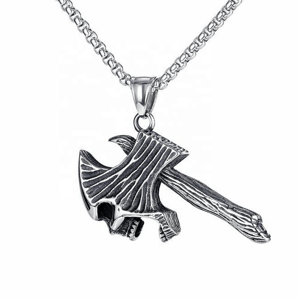 Reaper Skull Axe Necklace