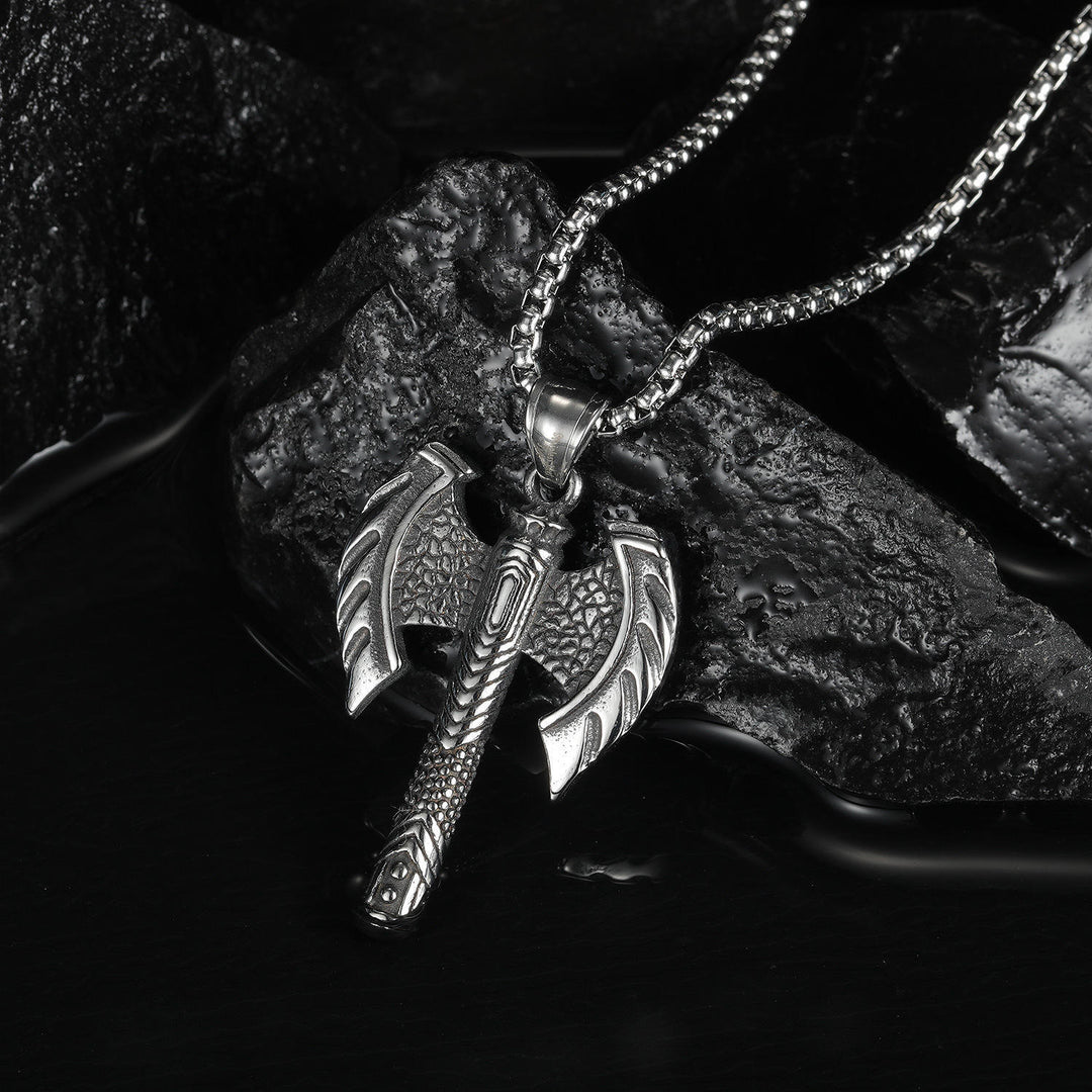 Shadow Double Axe Necklace