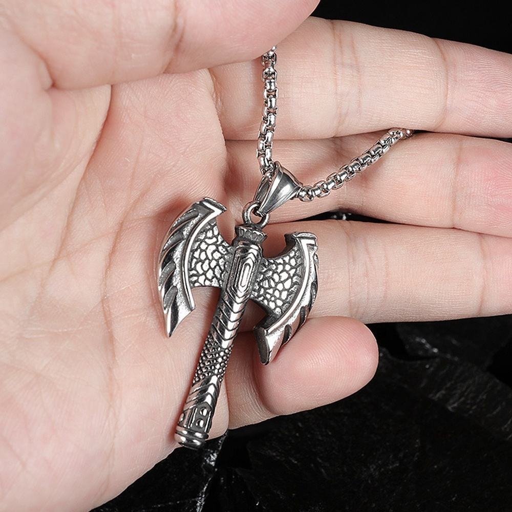 Shadow Double Axe Necklace