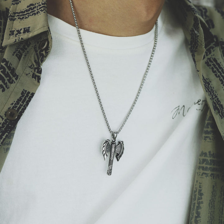 Shadow Double Axe Necklace