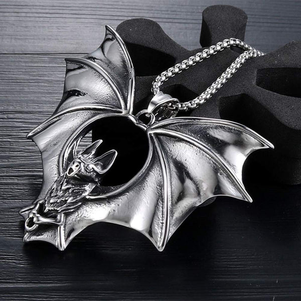 Nocturne Bat Pendant Necklace