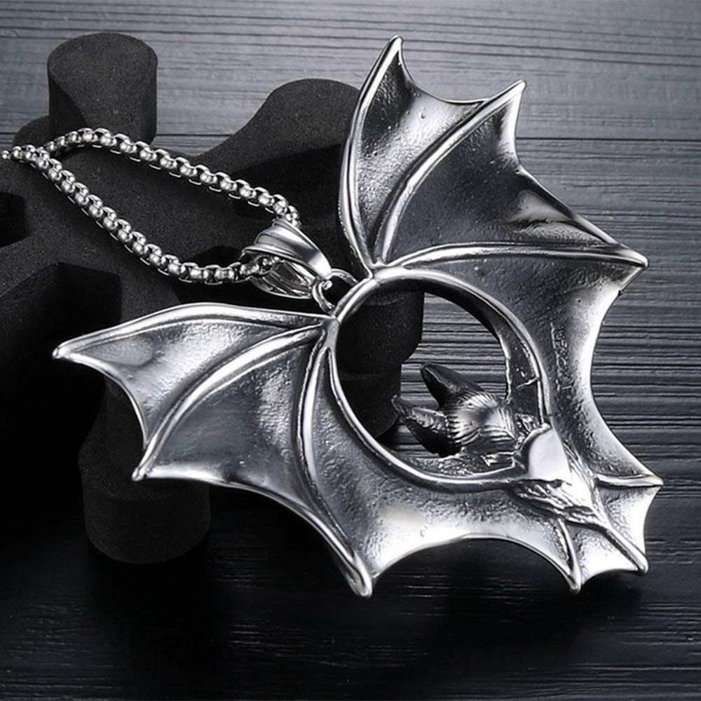 Nocturne Bat Pendant Necklace