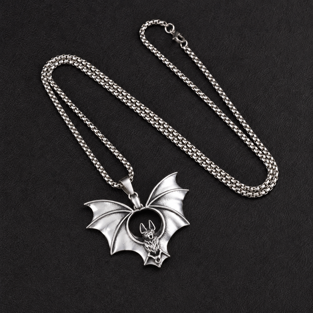 Nocturne Bat Pendant Necklace