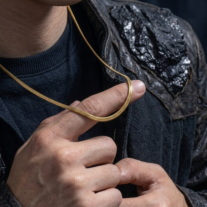 Sunlit Sovereign Mens Chain & Bracelet Set