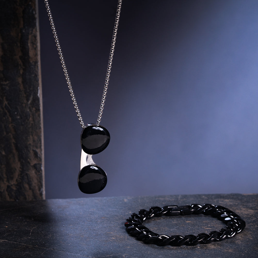 Black Sher Mens Jewellery Set