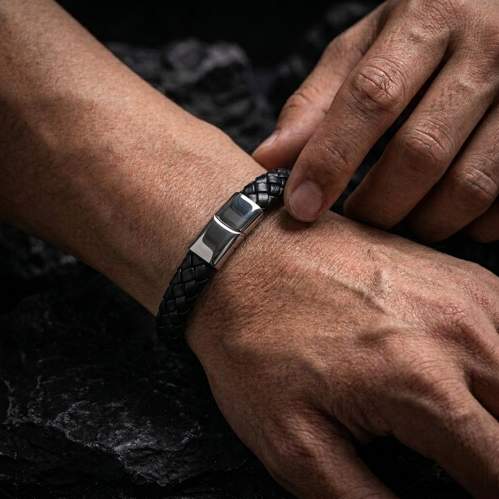 Void Sterling Mens Chain &amp; Bracelet Set