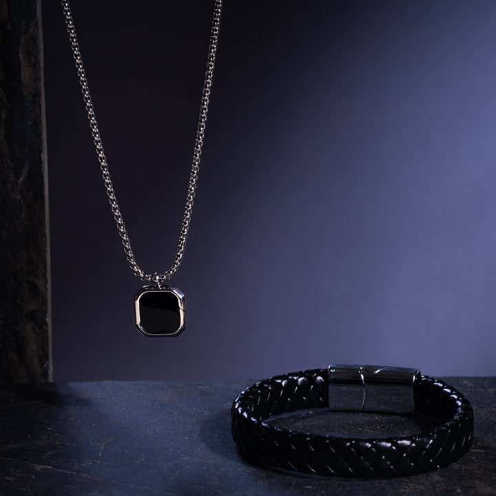 Void Sterling Mens Chain & Bracelet Set
