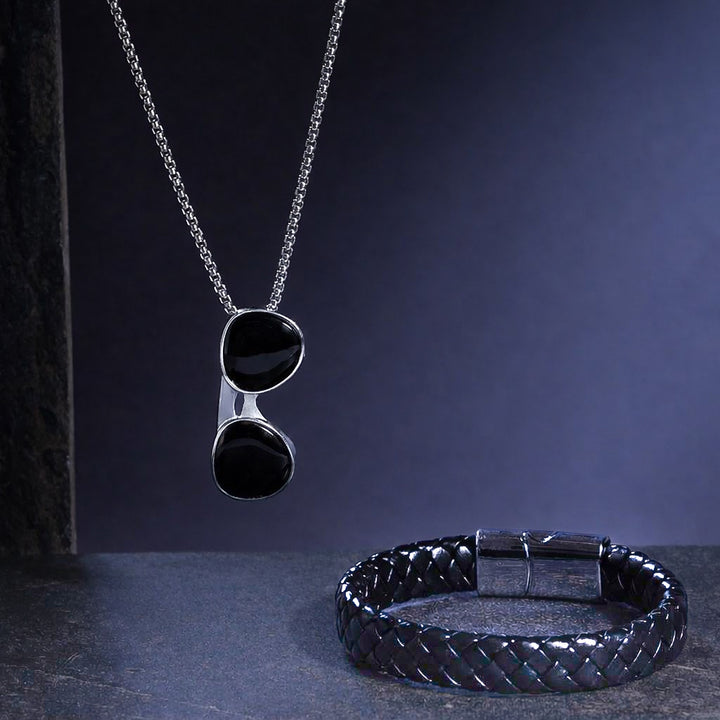 Black Sher Mens Jewellery Set
