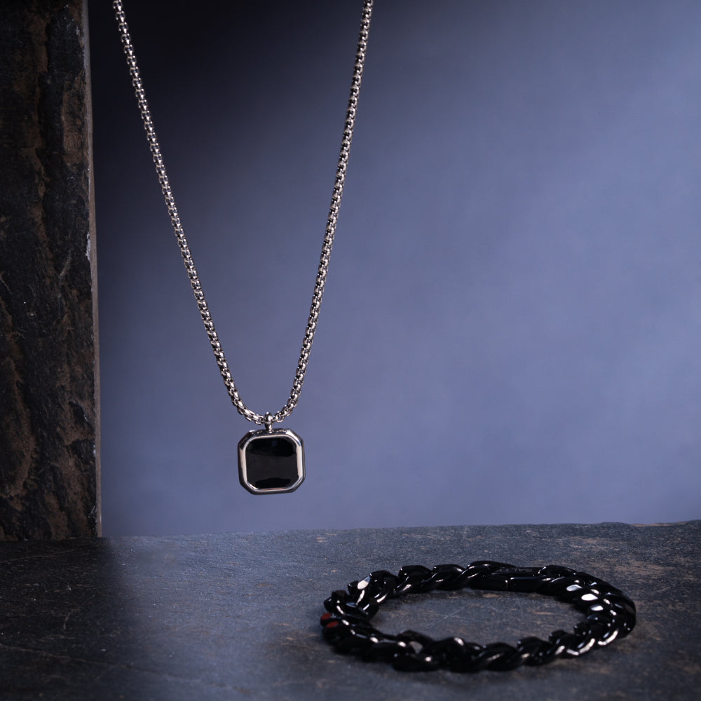 Void Sterling Mens Chain & Bracelet Set