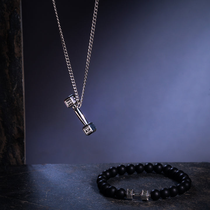 Steel Noir Forge Mens Jewellery Set