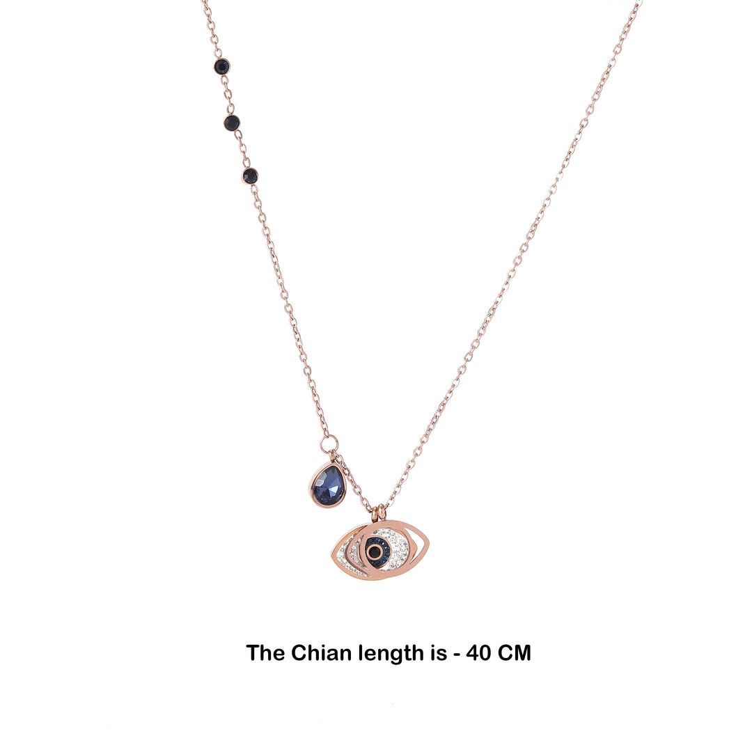 Sapphire Evil eye Necklace - Salty Accessories