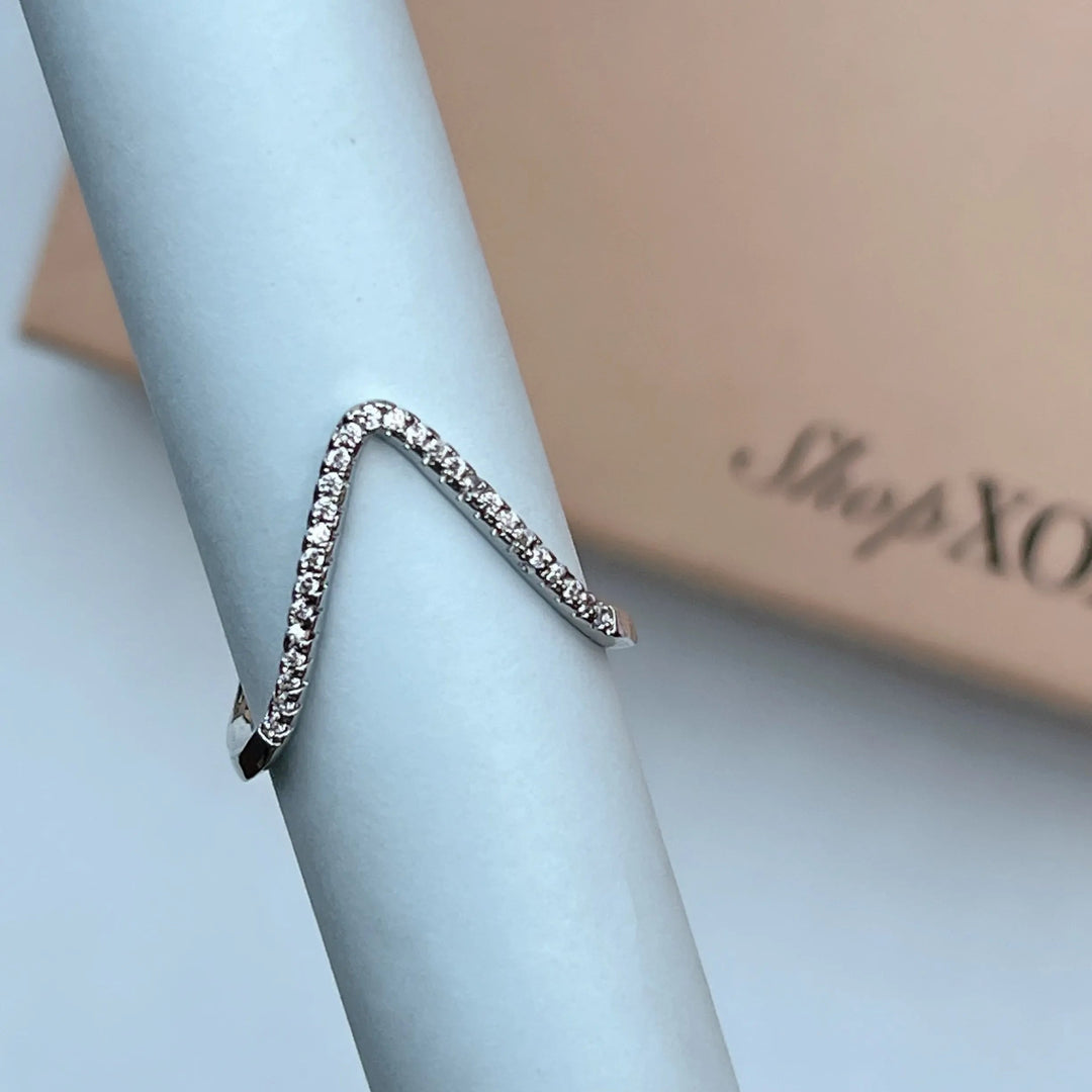 MostlySane V Silver Ring