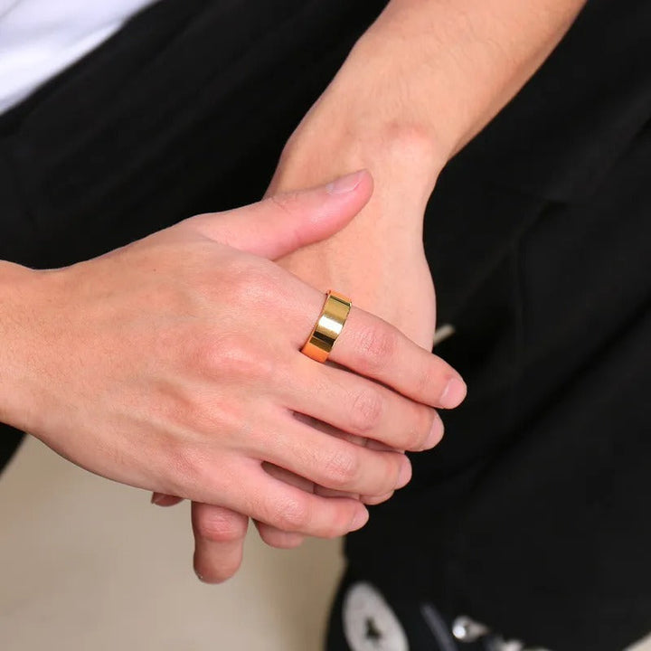 Cool Dude Plain Golden Ring