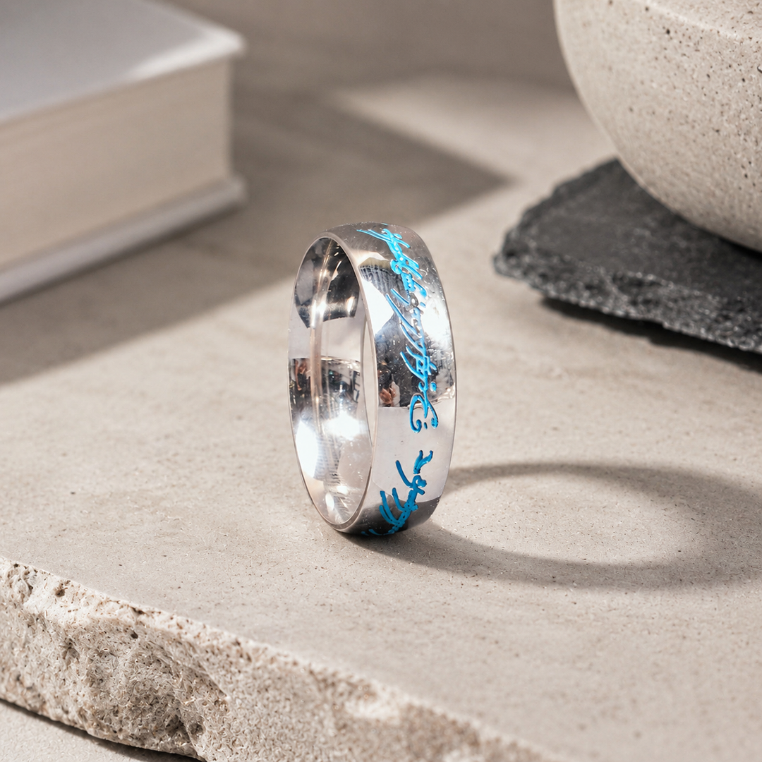 Engraved Silver Elegance Ring