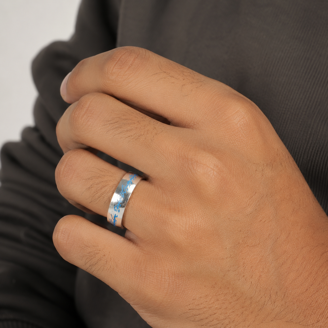 Engraved Silver Elegance Ring