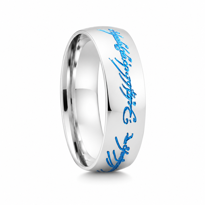 Engraved Silver Elegance Ring