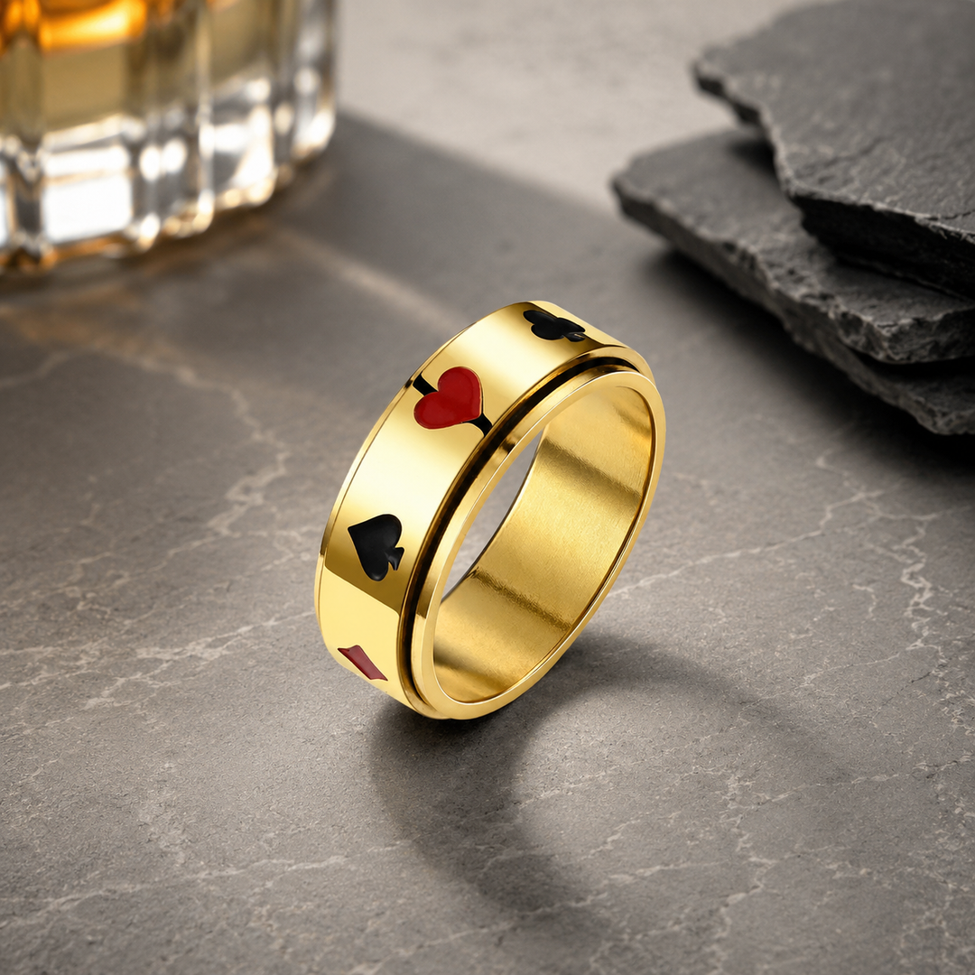 Card Shark Signet Golden Ring