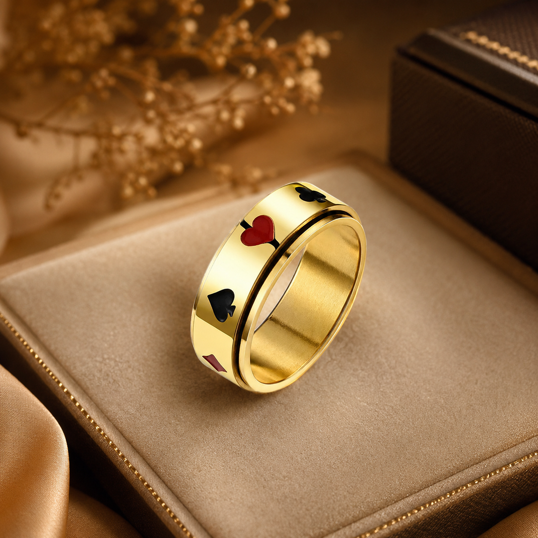 Card Shark Signet Golden Ring