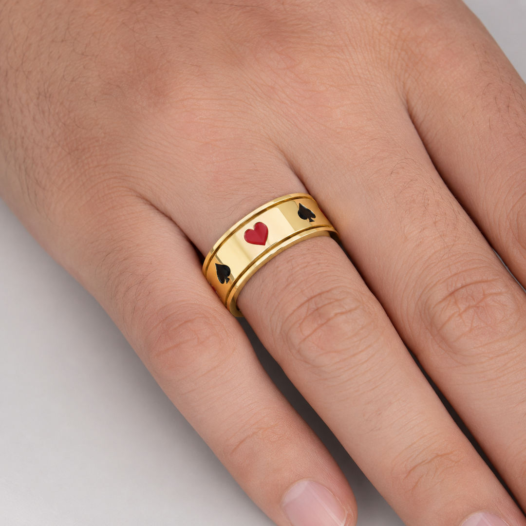 Card Shark Signet Golden Ring
