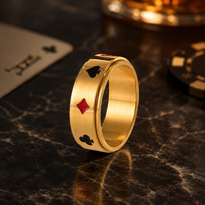 Card Shark Signet Golden Ring