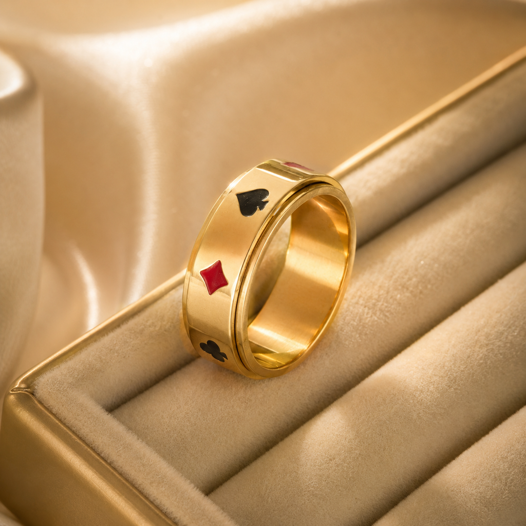Card Shark Signet Golden Ring